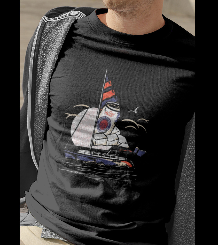 Old Milwaukee Can Sailboat Retro T-Shirt
