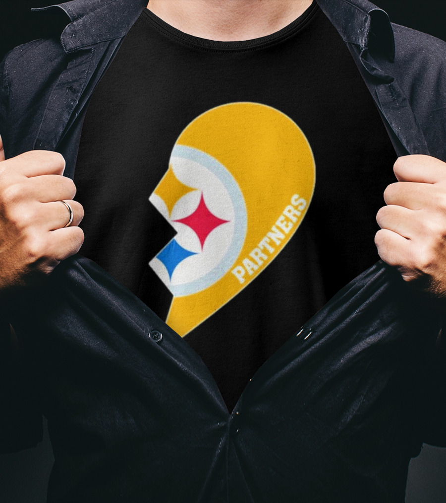 Steelers Partners Half Heart Logo Emblem T-Shirt