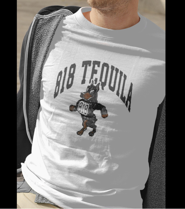 818 Tequila Team Pyro's Playbook Animated Dog Mascot T-Shirt