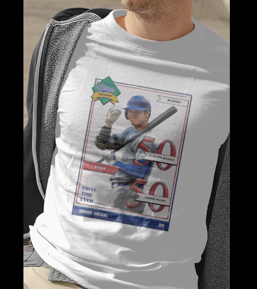 Shohei Ohtani 50 Stolen Bases 50 Home Runs First Time Ever T-Shirt