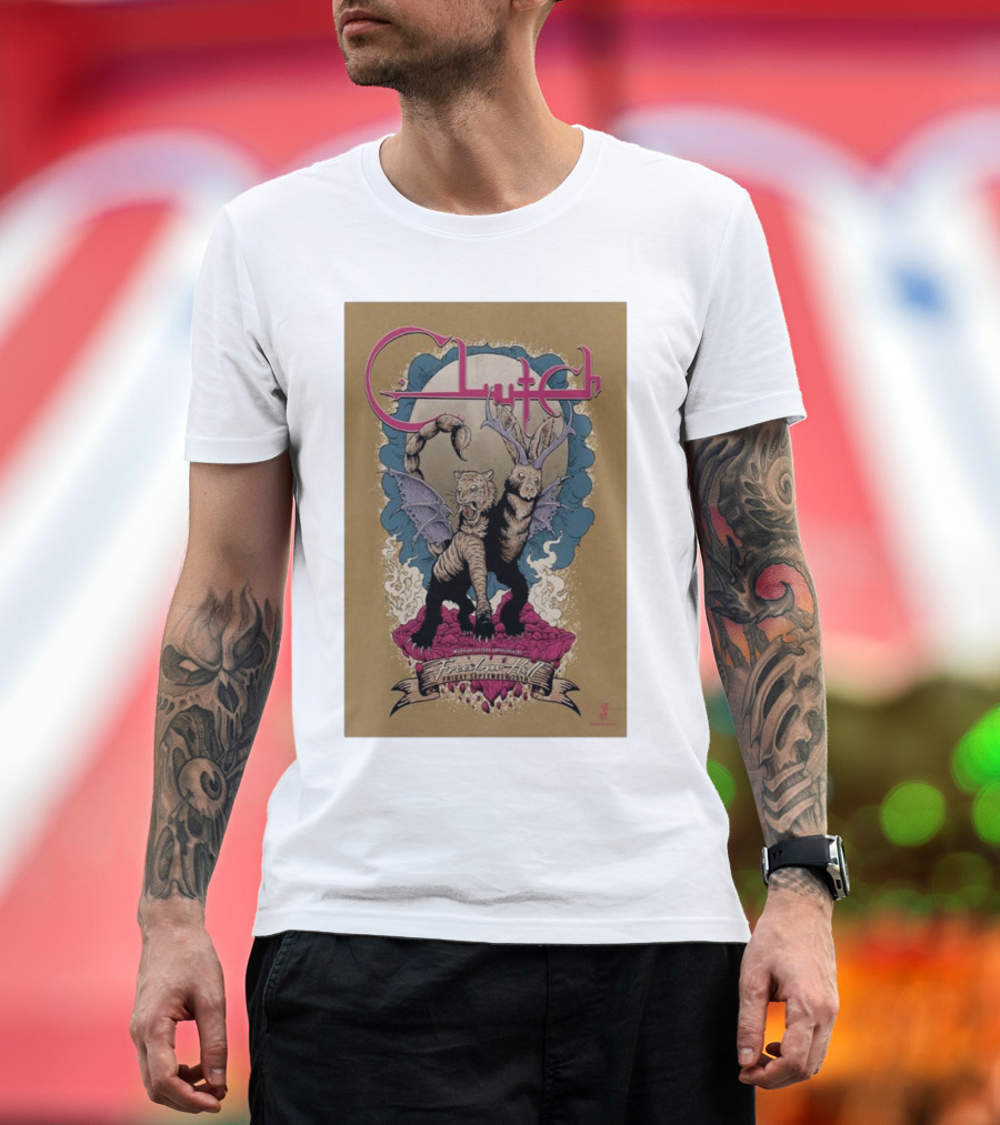 Clutch Sterling Heights MI Tour Sept 20 2024 Fantastical Creatures T-Shirt