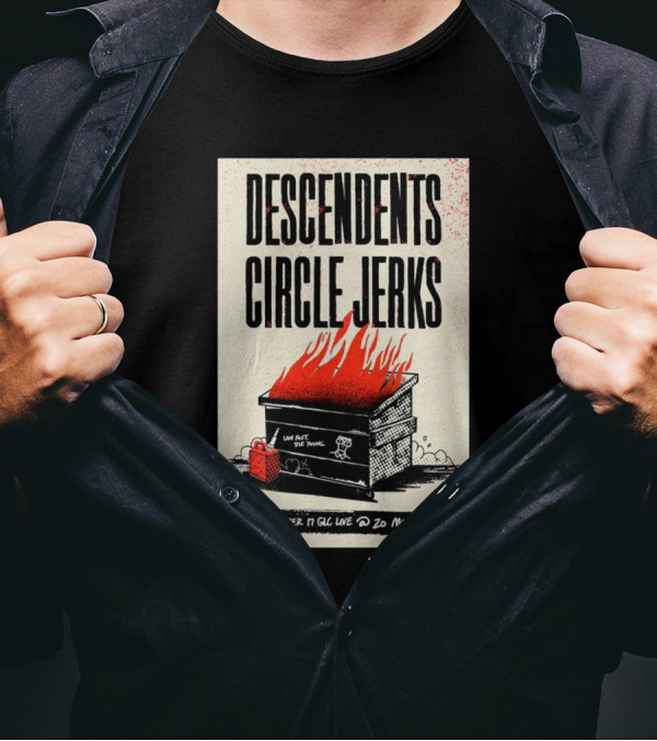 Descendents Circle Jerks Live Fast Die Young Grand Rapids September 17 2024 GLC Live At 20 Monroe Concert T-Shirt