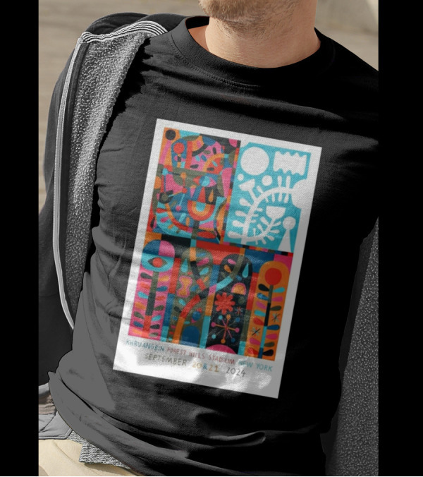 Khruangbin Forest Hills Stadium New York September 20 And 21 2024 Psychedelic Abstract T-Shirt