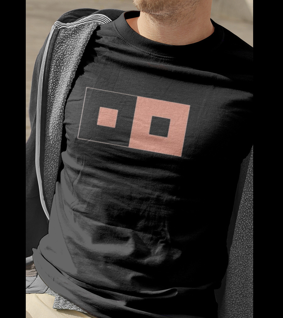 Sable Inverse Squares Minimalist Geometric T-Shirt