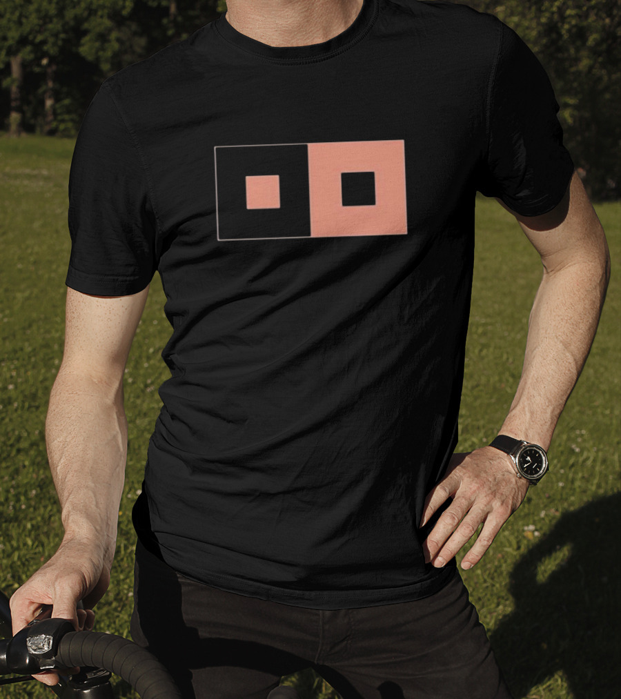 Sable Inverse Squares Minimalist Geometric T-Shirt