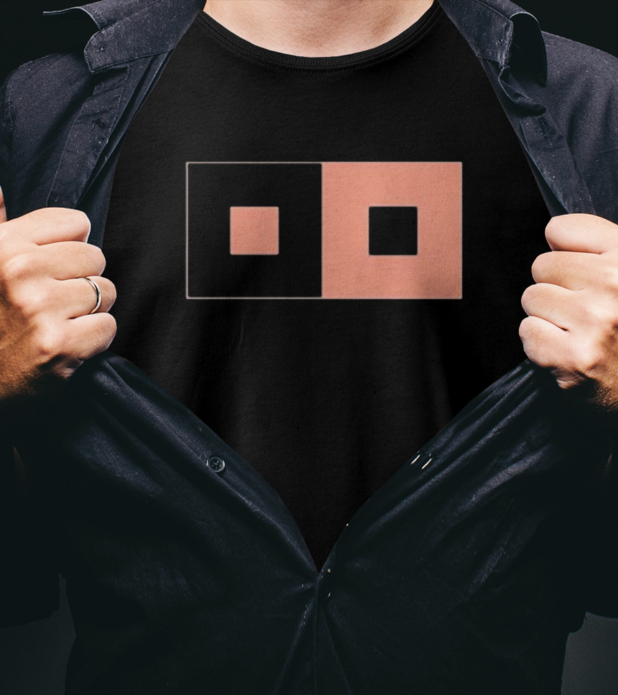 Sable Inverse Squares Minimalist Geometric T-Shirt