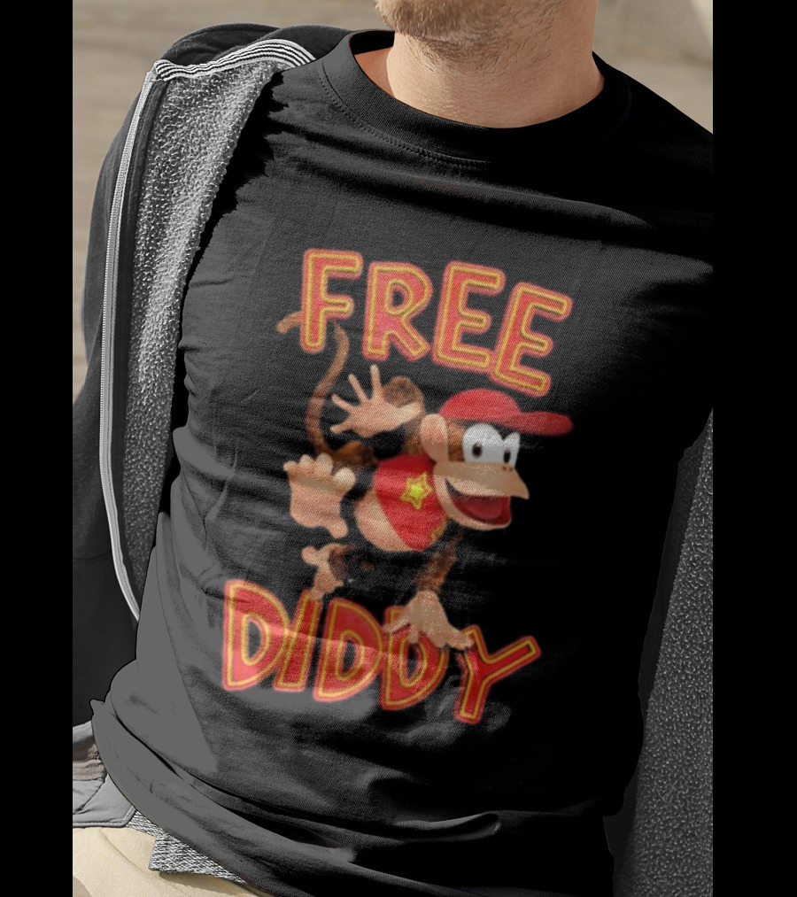 Shithead Steve Free Diddy Kong Nintendo T-Shirt