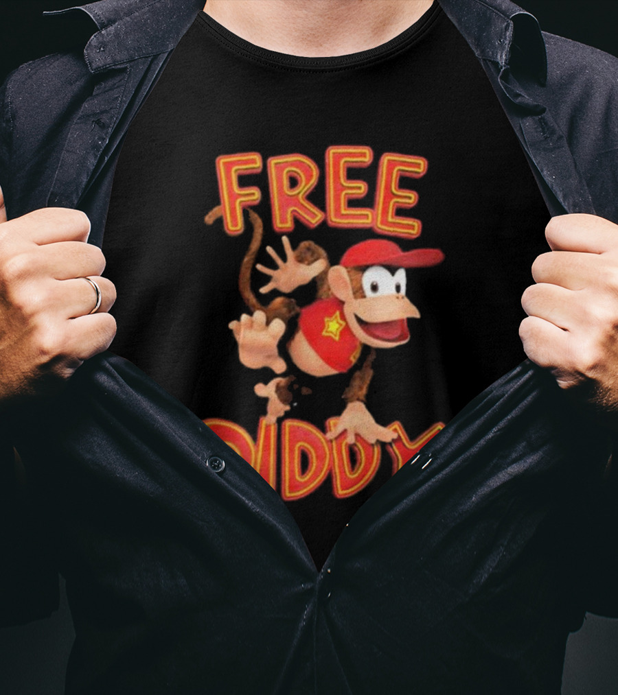 Shithead Steve Free Diddy Kong Nintendo T-Shirt