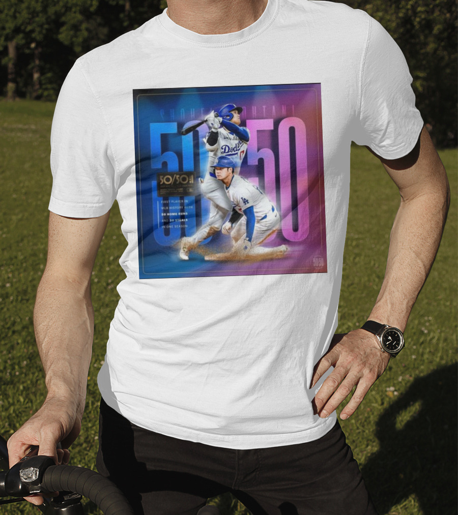 Shohei Ohtani 50/50 First Player MLB History 50 Home Runs And Steals Dodgers T-Shirt
