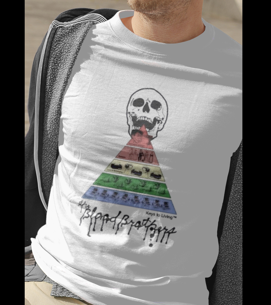 The Blood Brothers Keys To Living Pyramid Skull T-Shirt
