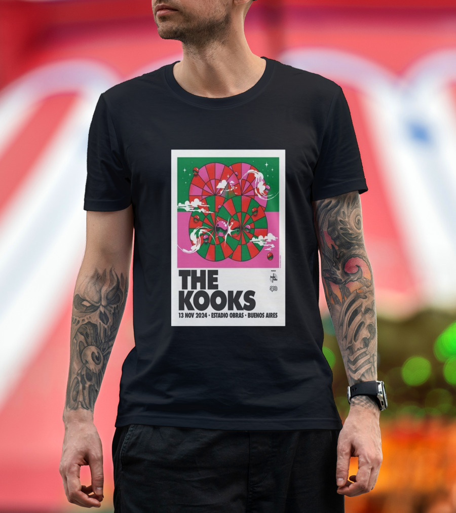 THE KOOKS 13 Nov 2024 Estadio Obras Buenos Aires Concert T-Shirt