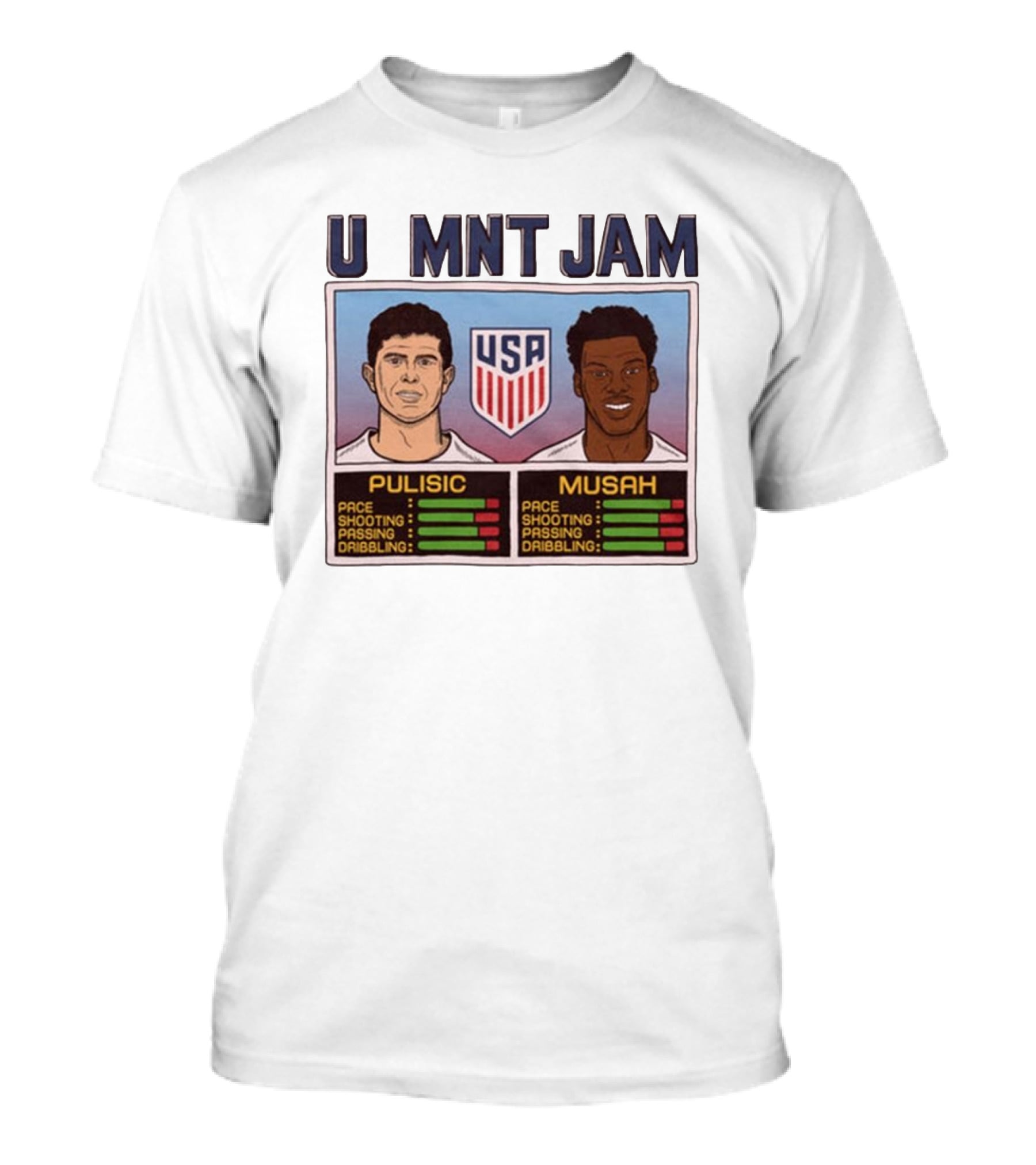 USMNT Jam Pulisic Musah USA Team Pace Shooting Passing Dribbling T-Shirt