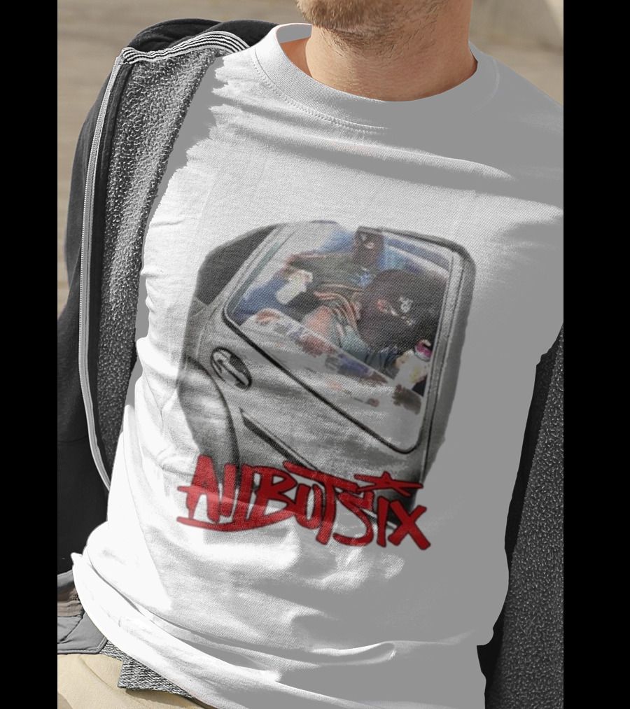 All But Six Graffiti Balaclava Duo In Car With Spray Paint T-Shirt