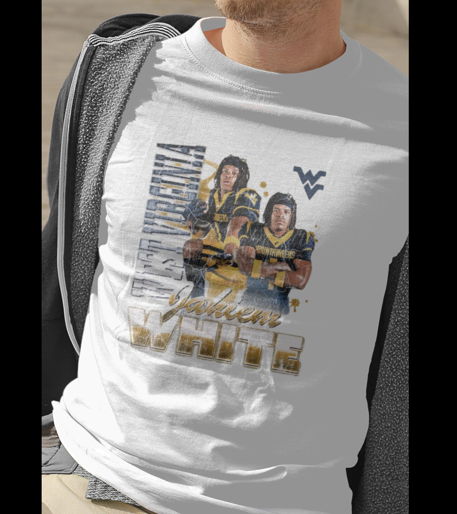 West Virginia Mountaineers Jahiem White 90s Retro Football T-Shirt