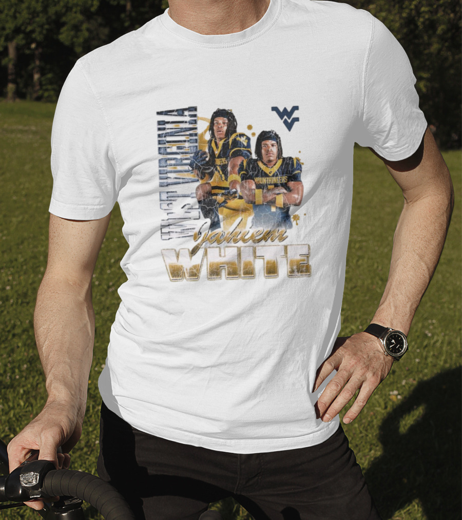 West Virginia Mountaineers Jahiem White 90s Retro Football T-Shirt