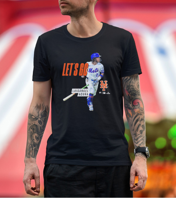 Premium T-Shirt: Let's Go Mets Luisangel Acuña First Home Run T-Shirt Let's Go Mets Luisangel Acuña First Home Run T-Shirt