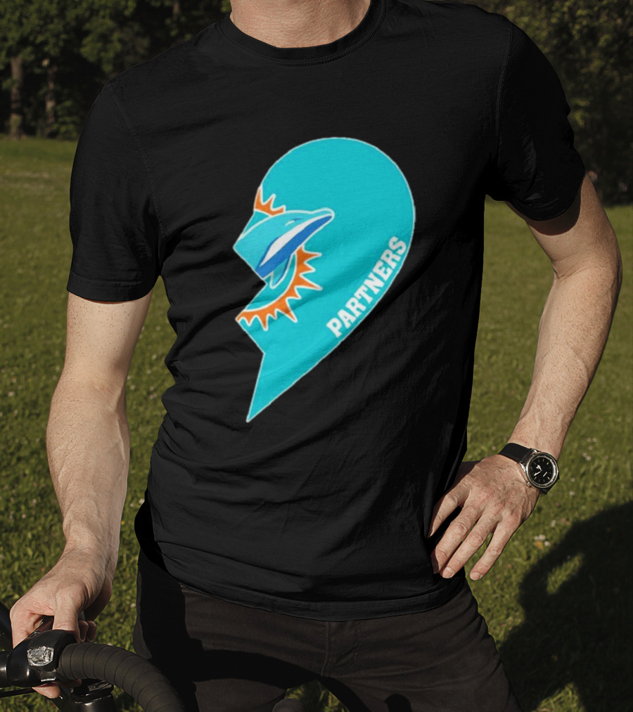 Miami Dolphins Partners Half Heart T-Shirt