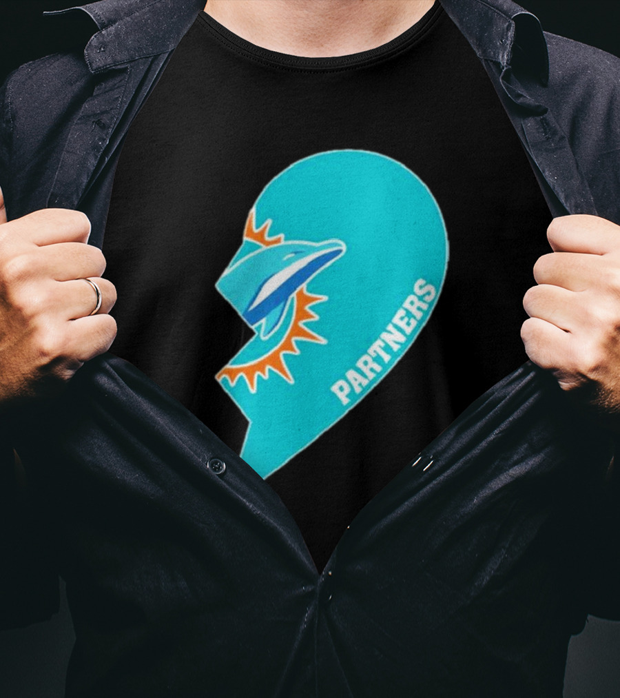 Miami Dolphins Partners Half Heart T-Shirt