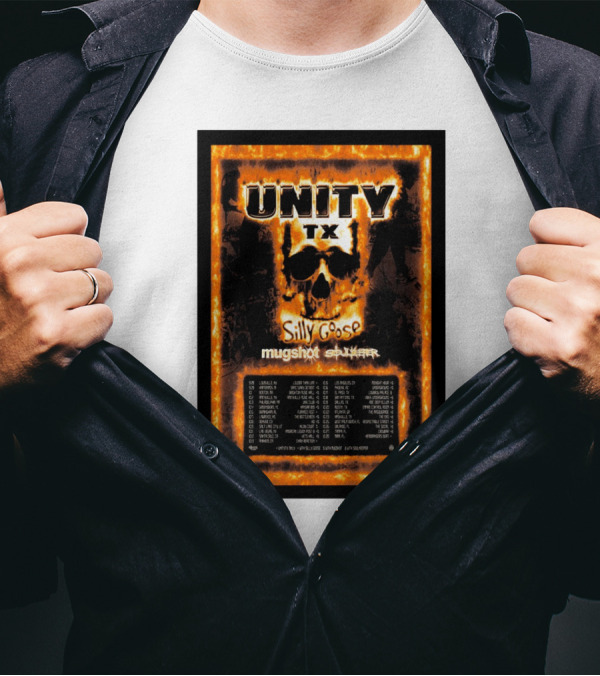 Unity TX Tour Fall 2024 Silly Goose Mugshot Dates T-Shirt