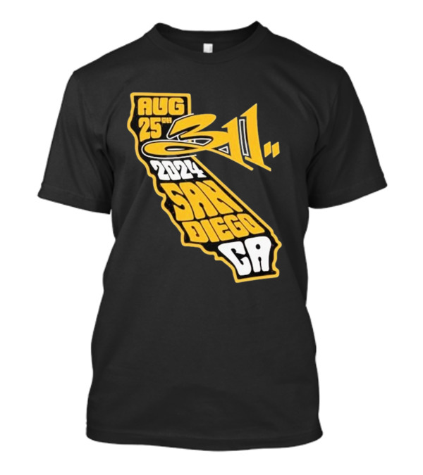 311 August 25 2024 San Diego CA California Tour T-Shirt