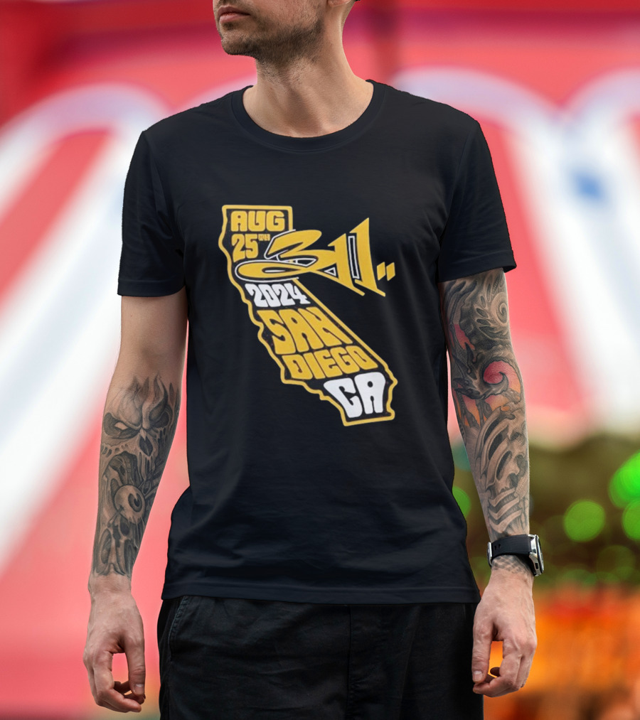 311 August 25 2024 San Diego CA California Tour T-Shirt