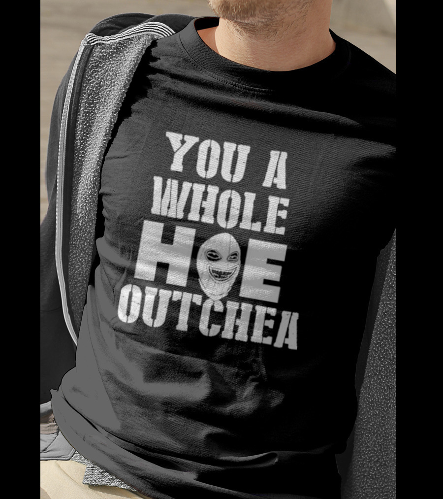 Beaucoup Jokes You A Whole Hoe Outchea Masked Face T-Shirt