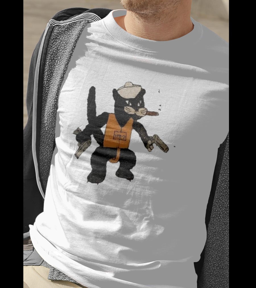 Dylan Cease's Cat Patrol Squadron VPB-71 Vintage Cartoon Panther With Guns And Cigar T-Shirt