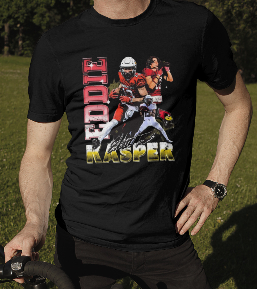 Eddie Kasper Illinois State Redbirds Football Vintage Signature T-Shirt