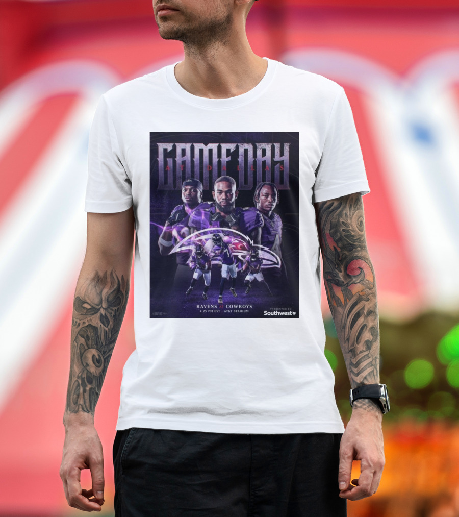 Gameday Ravens at Cowboys Southwest AT&T Stadium 4:25 PM EST T-Shirt