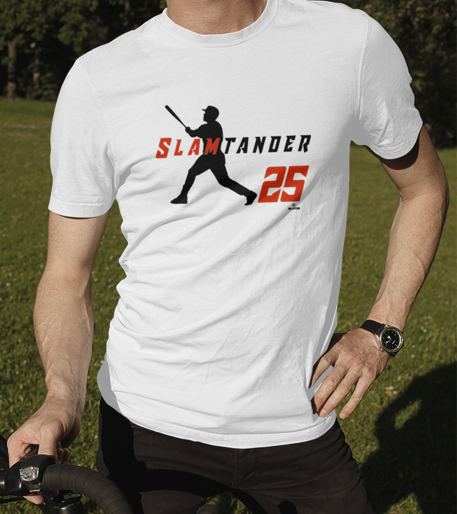 Anthony Santander Slamtander 25 Baltimore Orioles MLB Swing T-Shirt