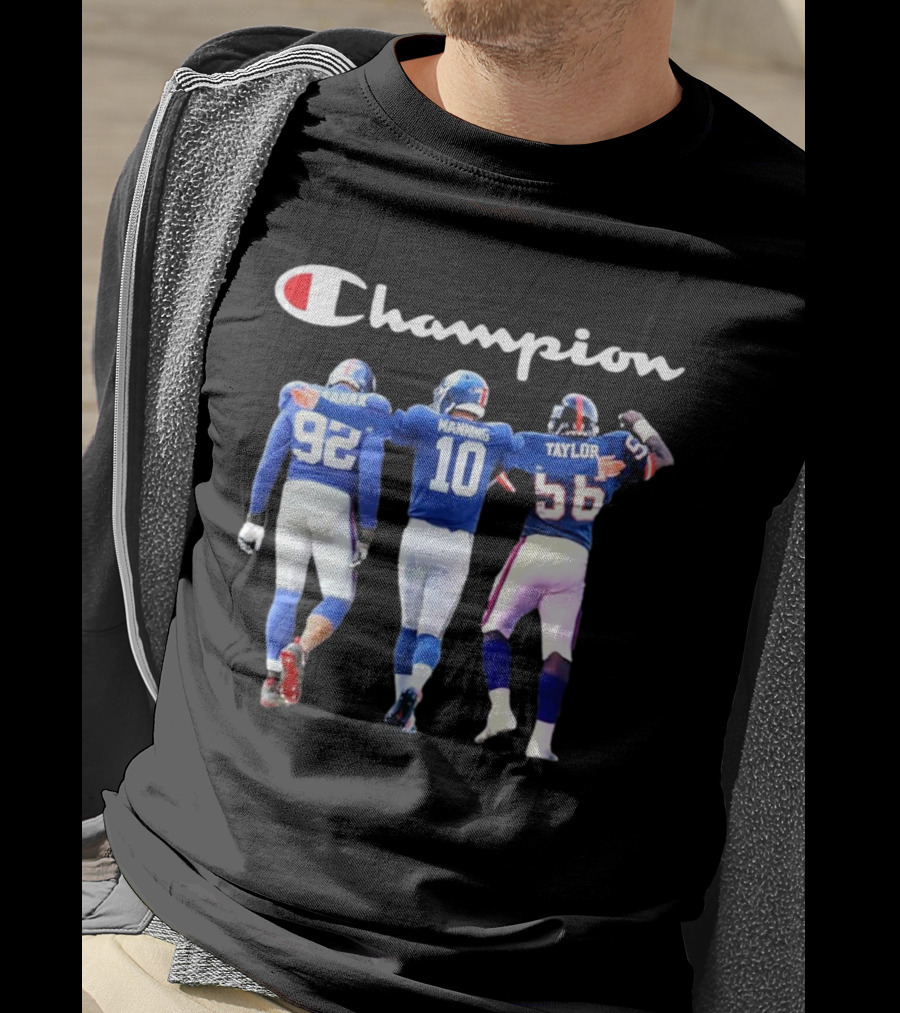 Champion Strahan Manning Taylor New York Giants Signatures T-Shirt
