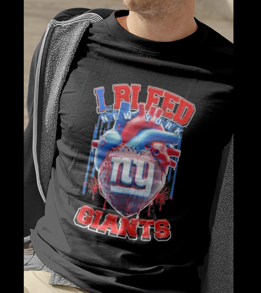 I Bleed New York Giants Ny Heart T-Shirt