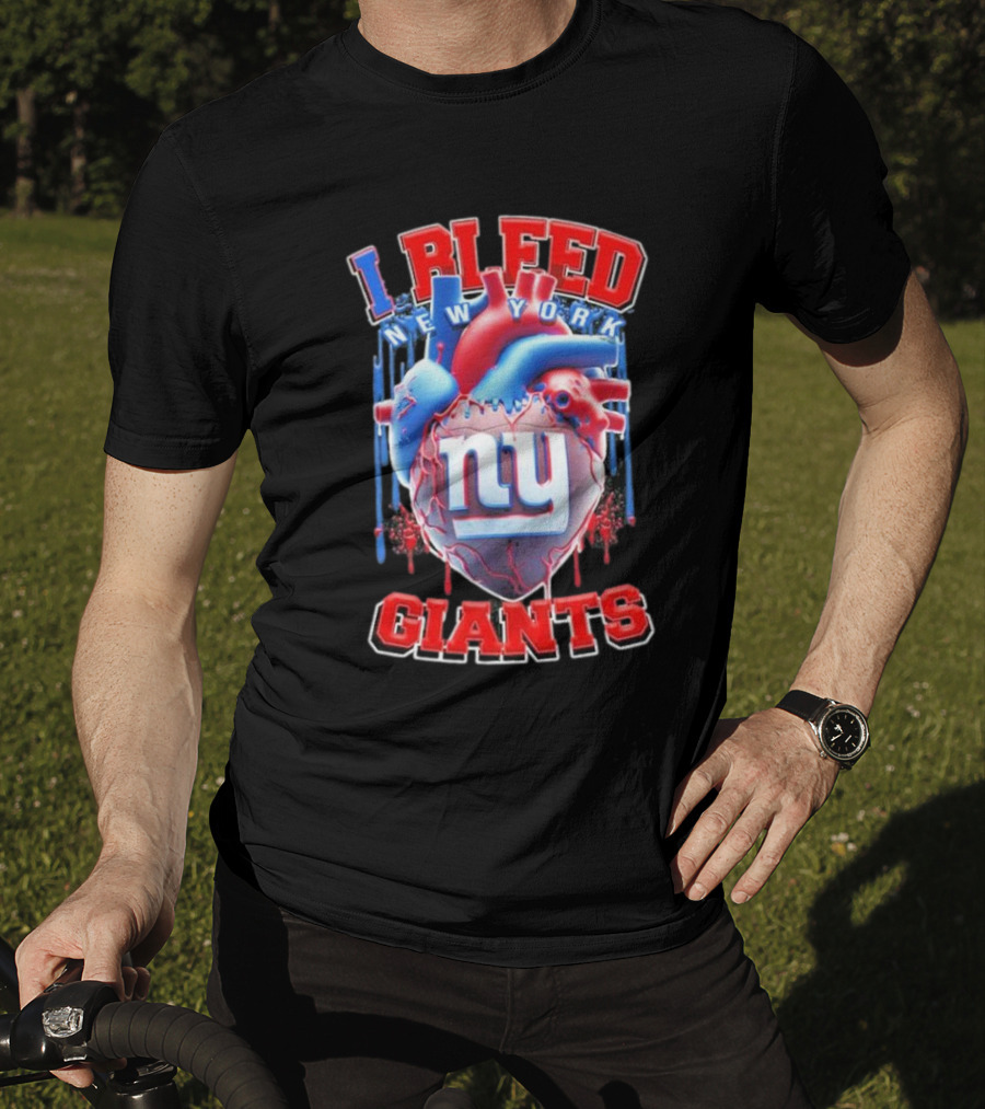 I Bleed New York Giants Ny Heart T-Shirt