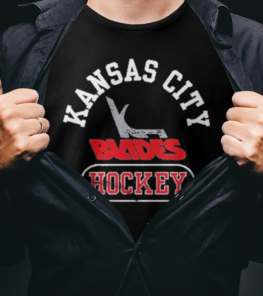 Kansas City Blades Hockey Vintage Team T-Shirt