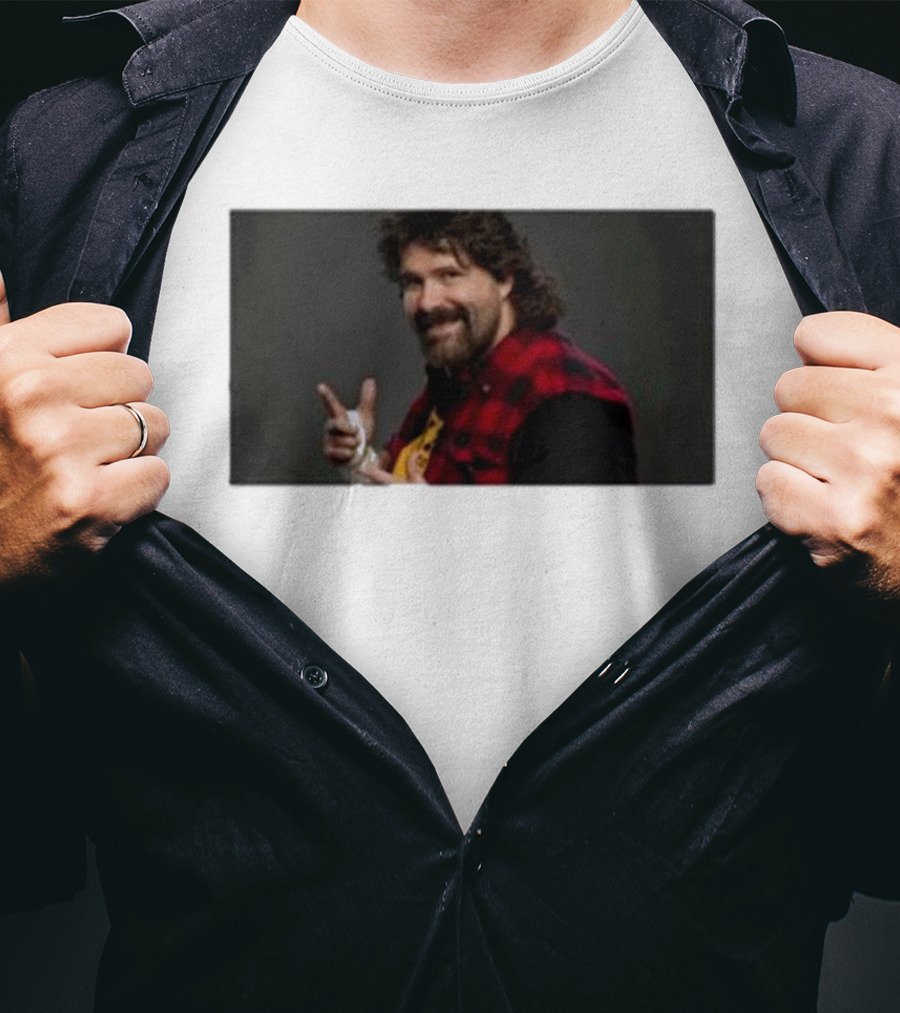 Mick Foley Vuelve A Firmar Un Contrato De Leyenda Con WWE Iconic Flannel Look T-Shirt