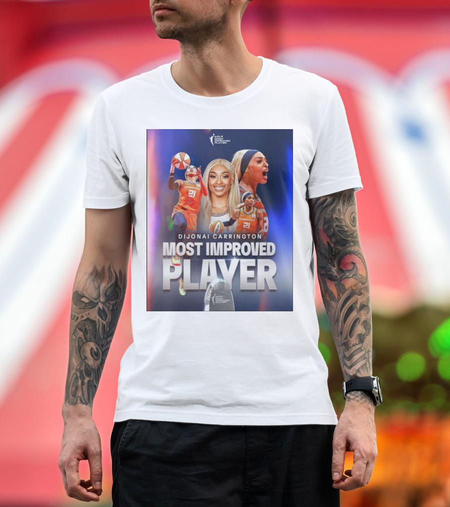 Dijonai Carrington Connecticut Sun WNBA Most Improved Player T-Shirt