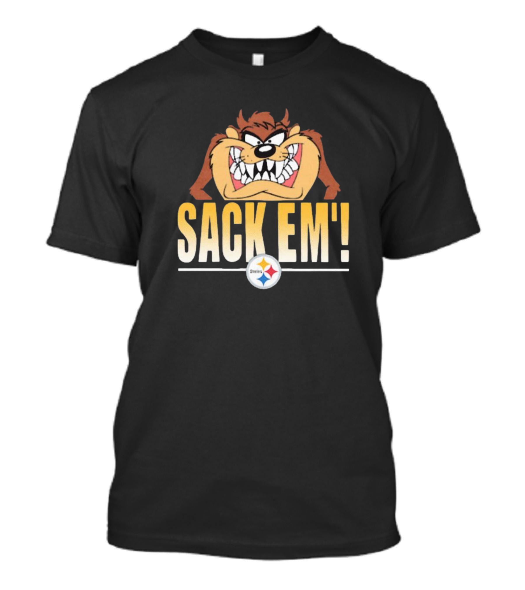 Looney Tunes Taz Sack Em’ Pittsburgh Steelers NFL T-Shirt