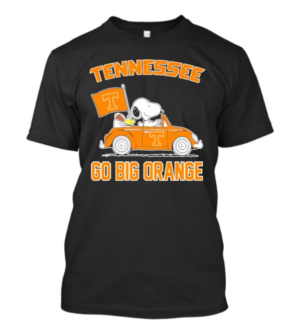 Tennessee Volunteers Snoopy Woodstock Car Go Big Orange T-Shirt