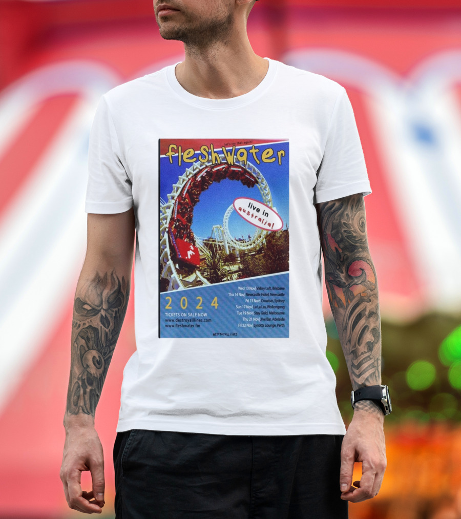 Fleshwater Live in Australia 2024 Tour Let's Try That Again Concert Dates and Venues T-Shirt