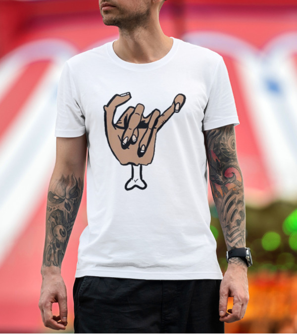 Premium T-Shirt: Ricky Berwick Crippled Bone Hand Gesture T-Shirt Ricky Berwick Crippled Bone Hand Gesture T-Shirt
