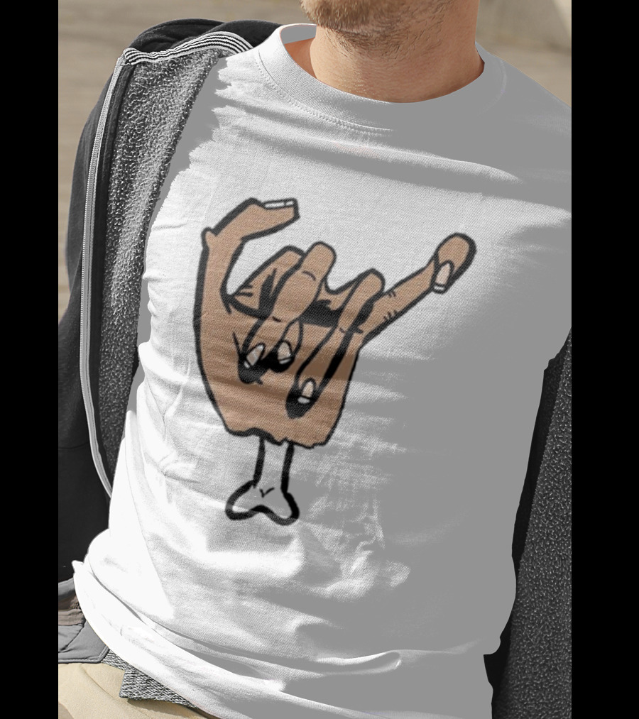 Ricky Berwick Crippled Bone Hand Gesture T-Shirt