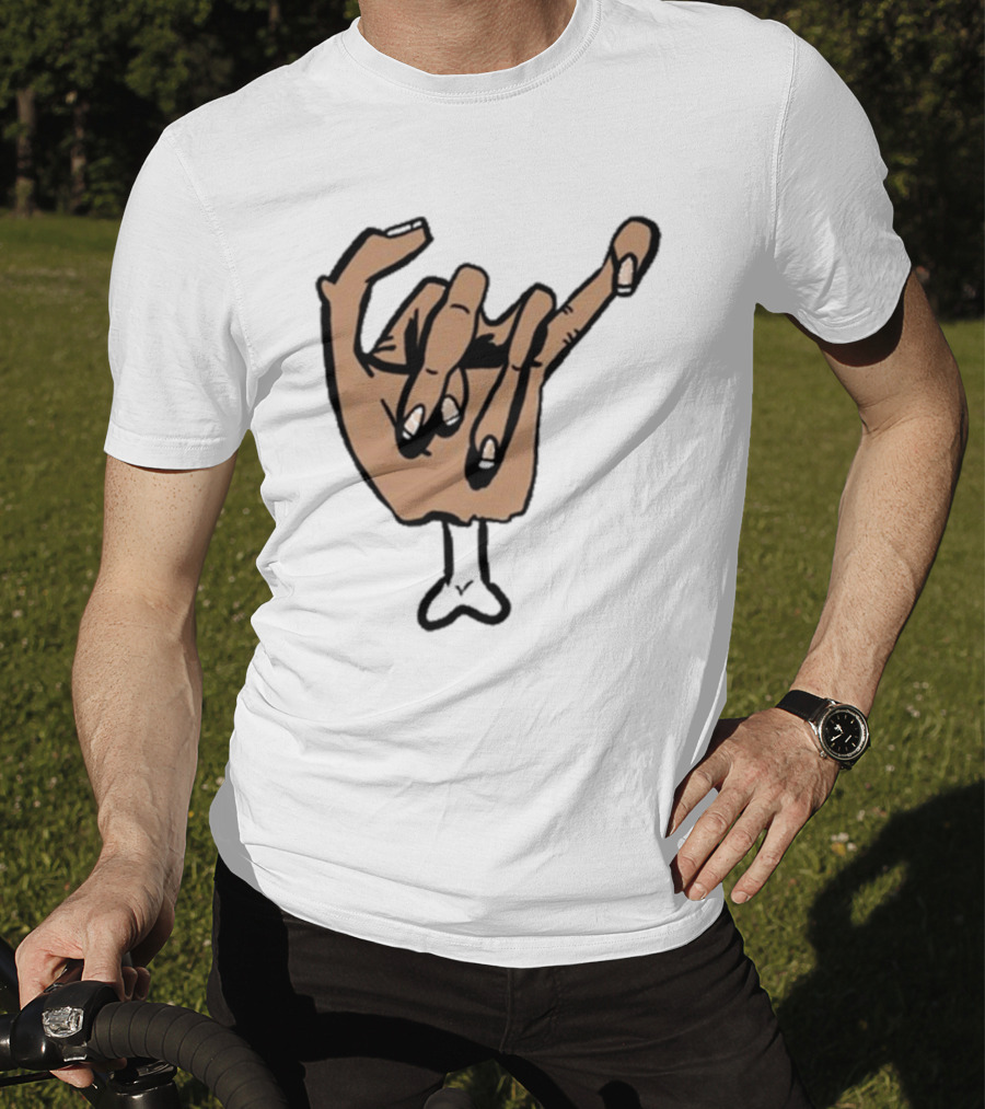 Ricky Berwick Crippled Bone Hand Gesture T-Shirt