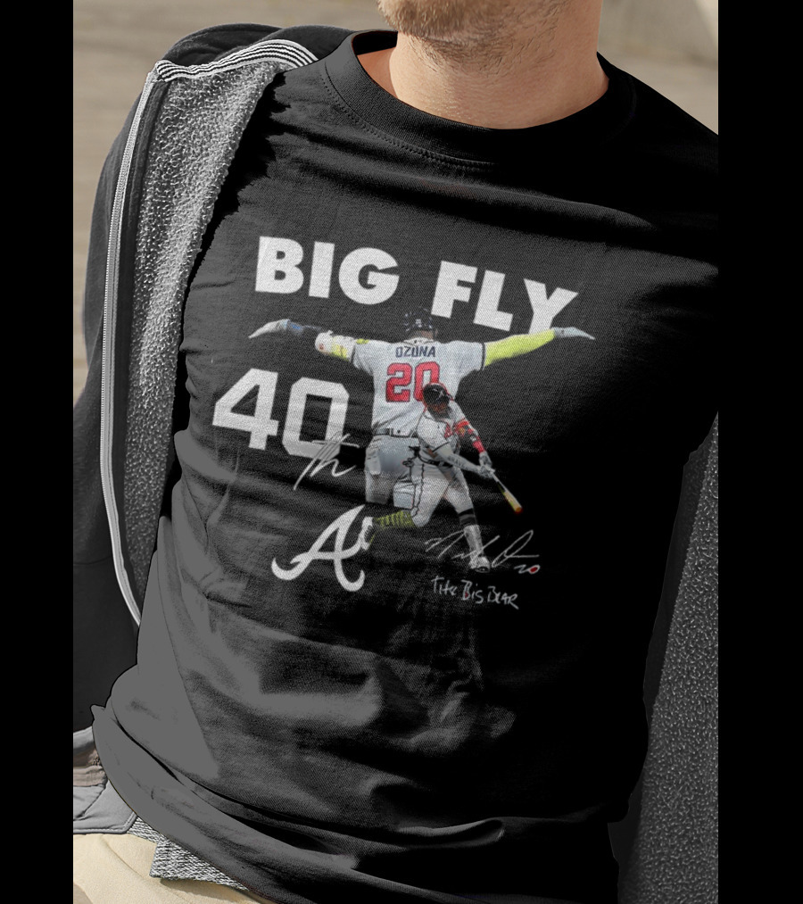 Big Fly 40th Braves Acuna Jr The Big Bear Ozuna 20 T-Shirt