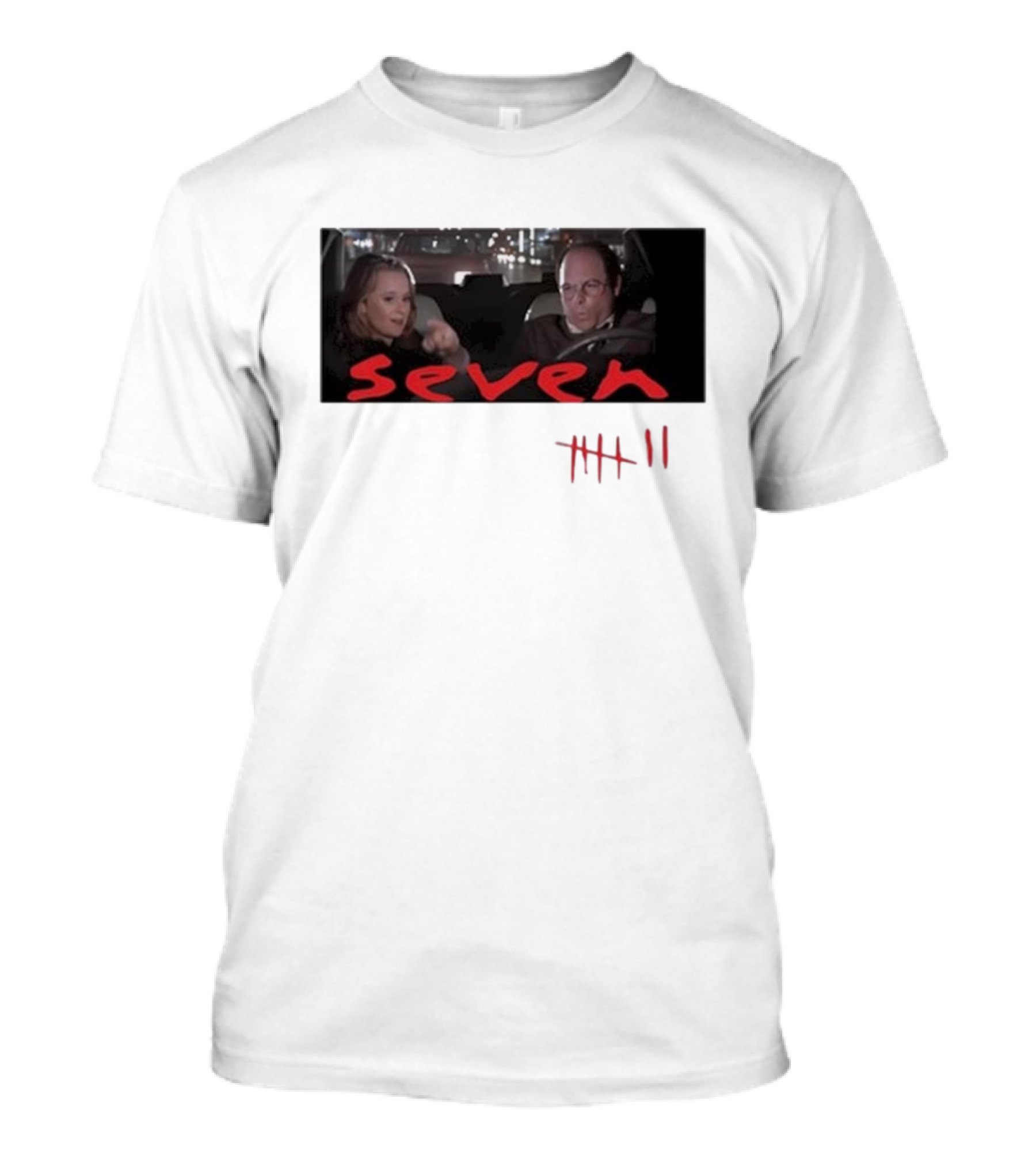 Seven Seinfeld Car Scene Parody With Tally Marks T-Shirt