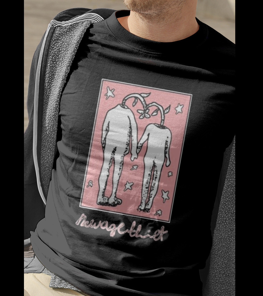 Wax Bodega New Age Thief Flower-Head Figures With Stars T-Shirt