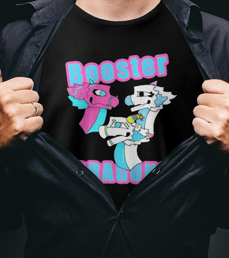 Booster Dragons Colorful Cartoon Characters T-Shirt
