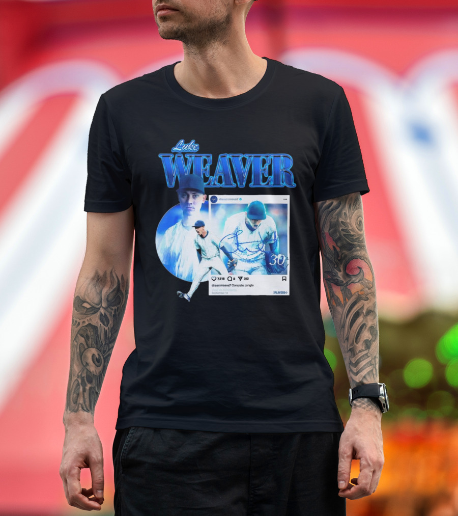 Luke Weaver Dream Weaver New York Concrete Jungle 30 Signature Playoffs T-Shirt