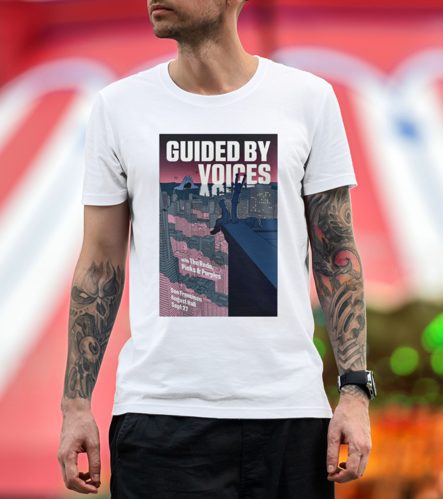 Guided By Voices with The Reds, Pinks and Purples San Francisco August Hall Sept 27 T-Shirt