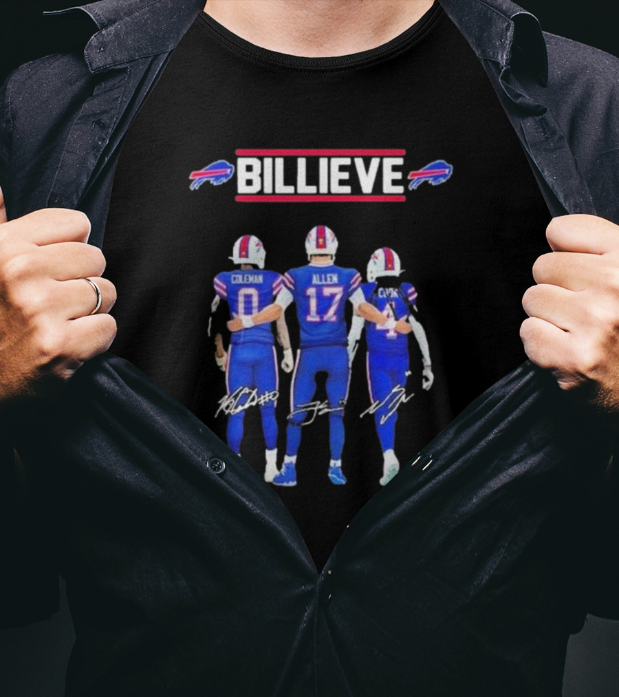 Buffalo Bills Billieve Coleman Allen Cook Signatures T-Shirt