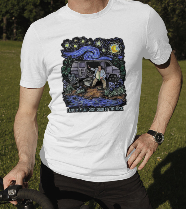I Live In A Van Gogh Down By The River Starry Night Scene T-Shirt